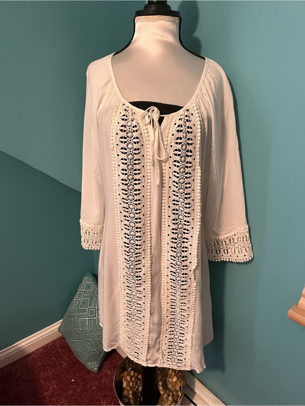 Embroidered Eyelit Coverup / Dress